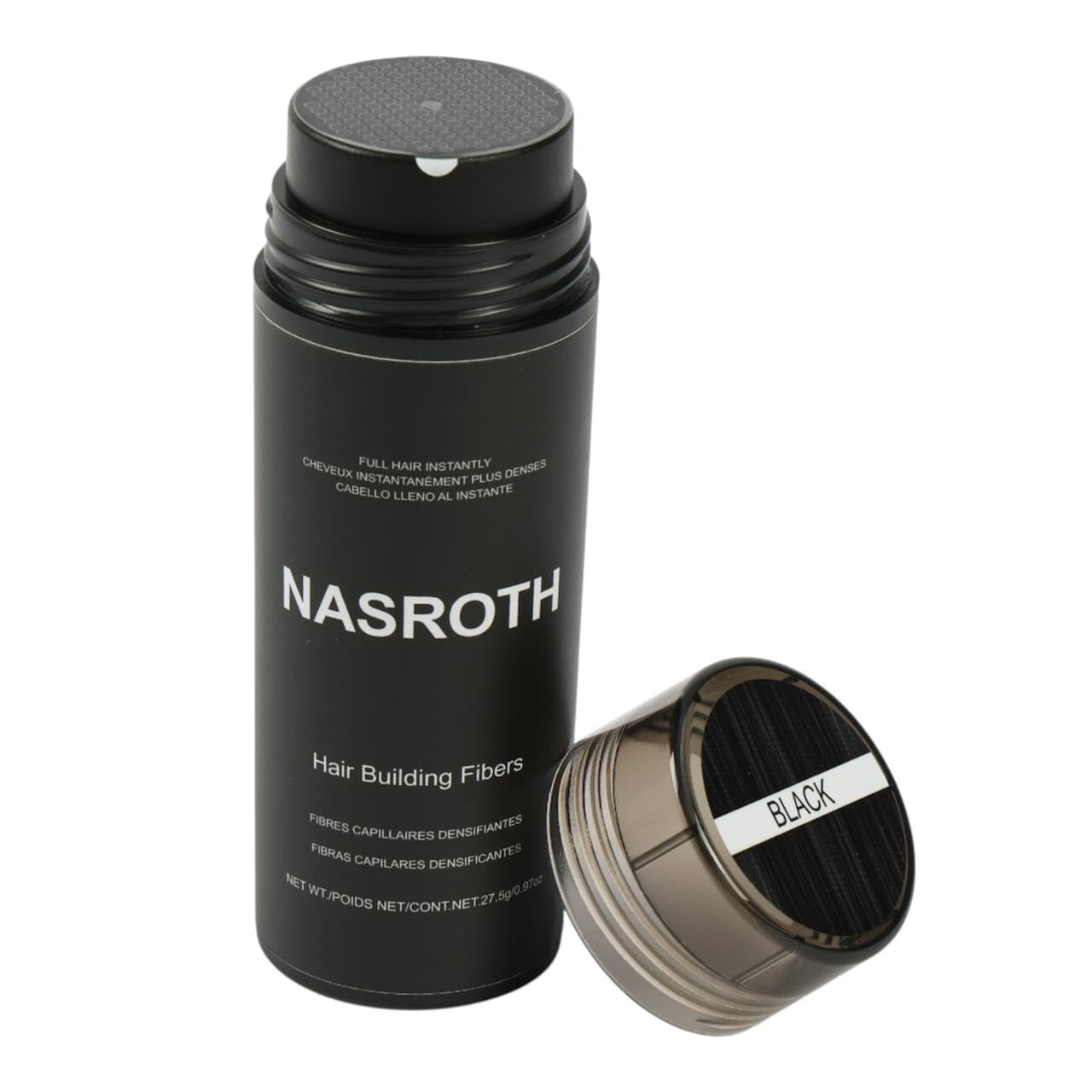 Hair Building Fibers Black 27.5G (0.97 Oz), Fill in Fine or Thinning Hair Instantly Thicker, Fuller-Looking Hair, Hair Thickening Fibers for Men & Women